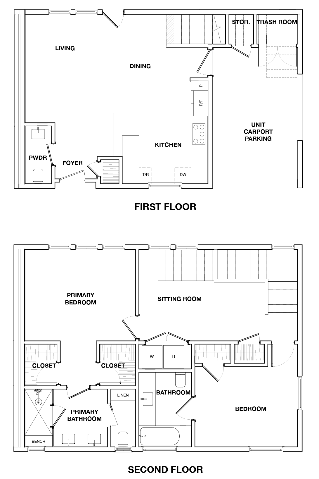 North Bluff Residences A2 attached floor plan